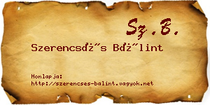 Szerencsés Bálint névjegykártya